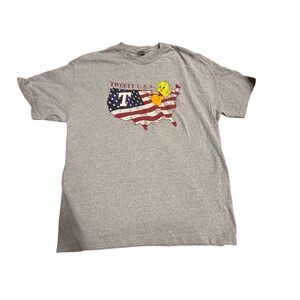 Looney Tunes Tweety Bird USA Graphic T-Shirt Patriotic‎ Alstyle Apparel XL